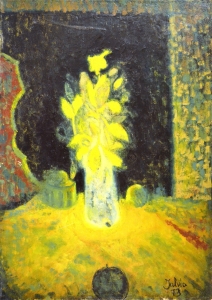 1973 Vasetto-con-foglie-gialle-ol.tl_.-cm.50x70