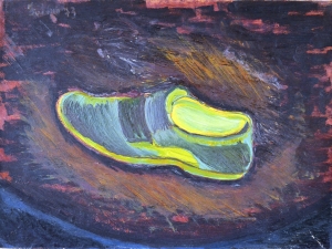 1973 La-mia-scarpa-sinistra-ol.tl_.-cm.30x40