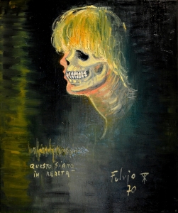 1970 Radiografia di una testa ol.tl . cm.40x50 1970 seconda versione