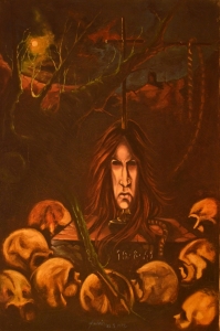 1972 Allegoria sul mistero della vita di Jhon Hyggh ol.tl . cm.60x90 30 5 72 