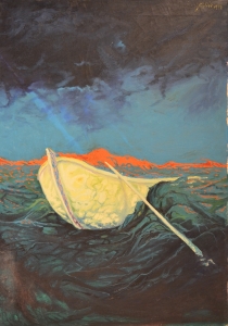 1972 Barca alla deriva ol.tl . cm.40x50 1972 