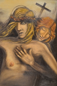 1972 Cristo risorto ol.mas . cm.57x61 1972 