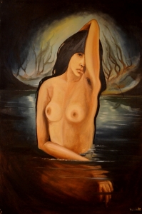 1972 Il bagno pensiero malinconico ol.tl . cm.60x90 1972 