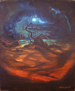 1972 Plenilunio sul mare ol.tl . cm.50x60 12 5 72 