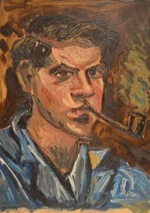 1974-Autoritratto-con-pipa-ol.t-cm.18x24-1974-