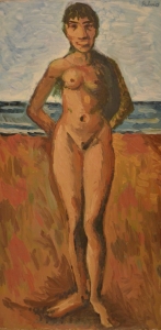 1974-Ragazza-nuda-in-riva-al-mare-ol.tl_.-cm.50x100-1974-