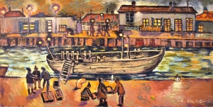 1976-Pescatori-all’alba-ol.tl_.-cm.60x120-1976-