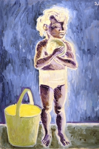 1977-Bimbo-con-palla-e-secchiello-ol.tl_.-cm.60x80-1977-