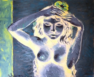 1977-Ragazza-che-si-acconcia-ol.tl_.-cm.50x60-1977-