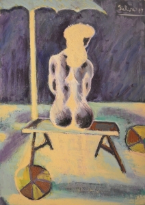 1977-Sotto-l’ombrellone-ol.tl_.-cm.50x70-1977-