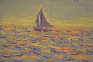 1978-Barca-a-vela-nella-luce-del-mattino-ol.tl_.-cm.18x24-1978-