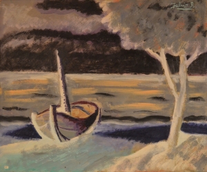 1979-Barca-e-albero-ol.tl_.-cm.50x60-1979-