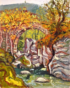 1980-Vecchio-ponte-Romano-ad-Alfero-ol.tl_.su-cart.-cm.40x50-1980-