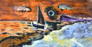 1980-Veduta-marina-al-tramonto-ol.tl_.-cm.30x50-