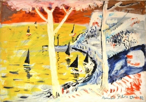 1982-Vele-nella-baia-Valugola-ol.tl_.-cm.50x70-27-7-82-