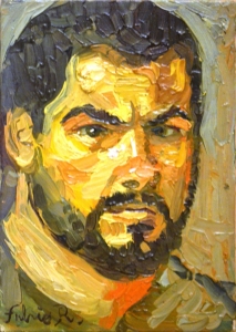 1983-Autoritratto-imbronciato-ol.su-cartone-telato-cm-15x18-1983-