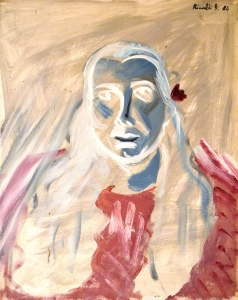 1984-Ritratto-di-Orietta-con-capelli-sciolti-e-veste-rosa-ol.tl_.-cm.40x50-1984-