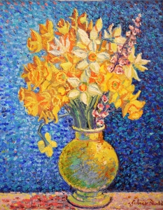 1985-Vaso-con-narcisi-e-fiori-di-pesco-ol.tl_.-cm.40x50-1985-