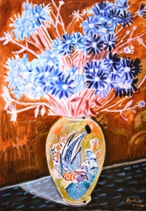 1986-Margherite-gialle-nel-vaso-cinese-ol.tl_.-cm.50x70-5-10-86-