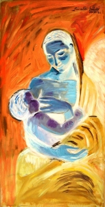 1986-Maternità-rosa-ol.tl_.-cm.40x80-27-11-86-