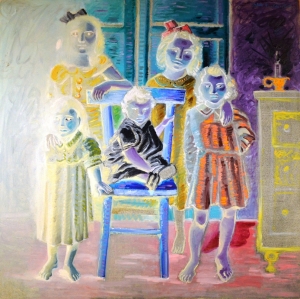 1987-Le-sorelle-ol.tl_.-cm.100x100-1-5-87-