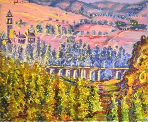 1989-Paesaggio-con-ponte-e-campanile-ol.tl_.-cm.50x60-1989-