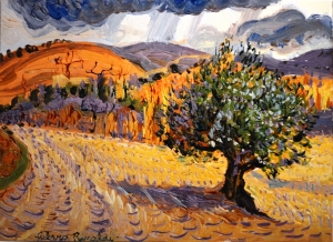 1990-Colline-e-campo-con-ulivo-nei-pressi-del-monte-Ardizio-ol.tl_.-cm.20x30-1990-