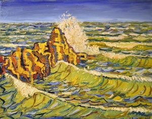 1990-Il-mare-a-Portoverde-ol.tl_.-cm.30x40-1990-