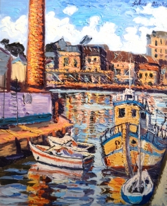 1990-Veduta-del-porto-di-Gabicce-mare-ol.tl_.su-cartone-cm.30x40-1990-