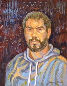 1991-Autoritratto-con-felpa-azzurra-ol.tl_.-cm.40x50-1-5-91-