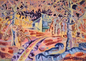 1991-Casolare-nel-bosco-ol.tl_.-cm.50x70