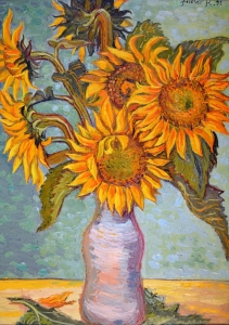 1991-Girasoli-recisi-ol.tl_.-cm.50x70-1991-