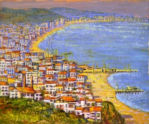 1992-Panorama-da-Gabicce-monte-ol.tl_.-cm.50x60-19-4-92-