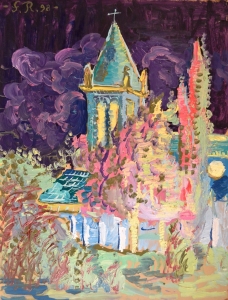 1998-Paesaggio-con-campanile-ol.mas_.-cm.34x44-1998-