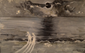 2002-Passeggiata-notturna-in-riva-al-mare-smalto-su-faes.-cm.50x80-2002-