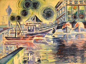 2006-La-darsena-di-Riccione-veduta-notturna-ol.tl_.-cm.45x60-2006-