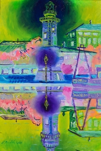 2021-Il-faro-di-Rimini-in-una-notte-di-bonaccia-ol.tl_.-cm.50x74