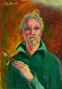 2022 'Autoritratto con pennello' ol.tl. cm.50x70 - Copia