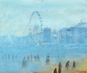 2025 Il piazzale Roma con la nebbia ol.tl. cm.50x60