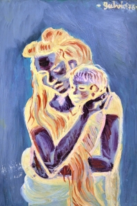 1976 Maternità-blù-ol.tl_.-cm.40x60