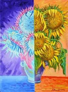2025 Introspezione su sei girasoli ol.tl. cm.60x84