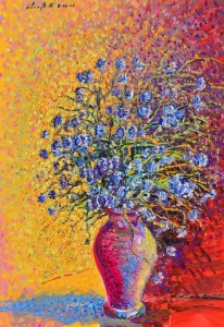 2016-fiori di campo nel vaso di A.  ol. tl.  cm. 70x100
