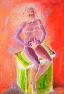 2016 rielaborazione di un quadro distrutto ol.tl. cm.70x100