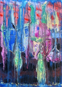 2017-franco e maria, lui con la fiamma ossidrica, lei con il criceto ol.tl. cm. 50x70