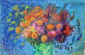 2018 Fiori di campo nel secchiello di Ori ol.tl. cm.45x65
