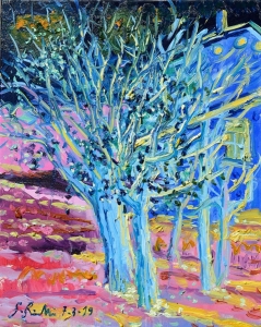 2019 Alberi in fiore nella periferia di Morciano ol.tl. cm.40x50